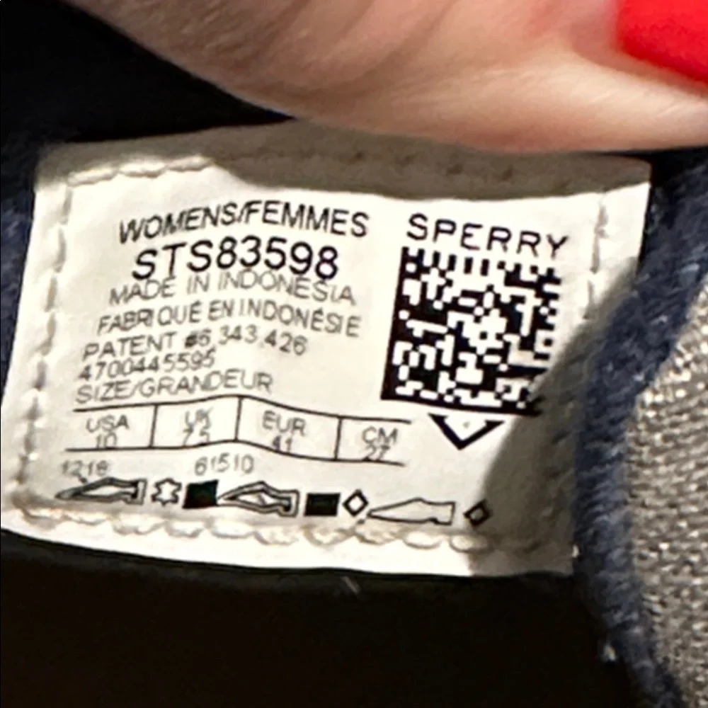 Sperry STS 83598 Women's Boat Shoe Leather size 10 Bluefish 2-Eye Boat Shoe